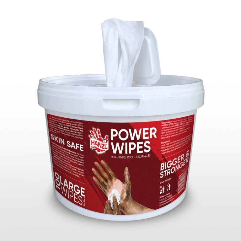 Hanzl Power Wipes for Cleaning Hands, Tools & Surfaces | Unisan UK