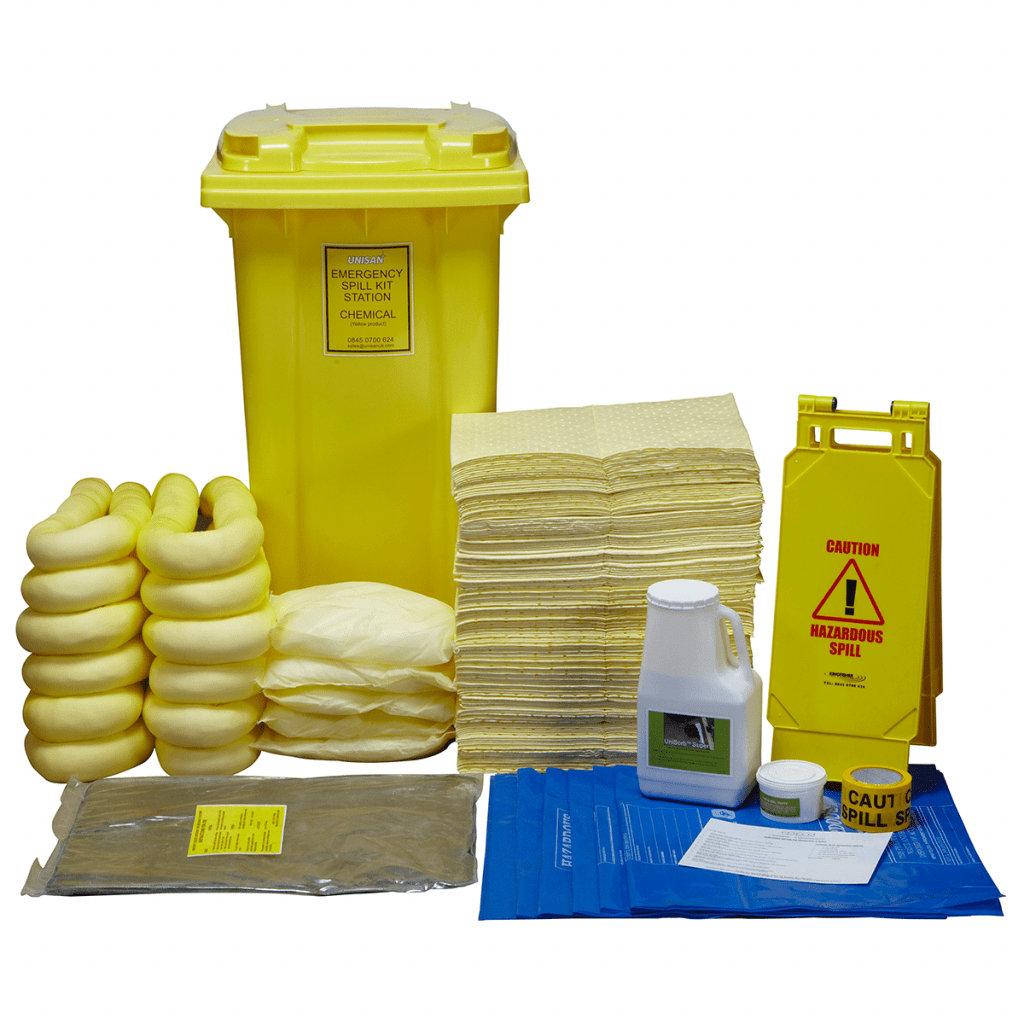 250L Chemical Wheeled Spill Kit Unisan UK